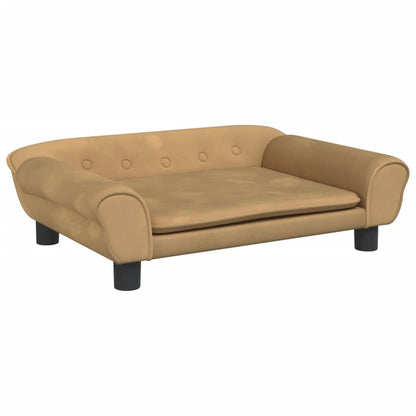 Cama Para Perros De Terciopelo Marrón 70x48x22 Cm / Vetonek_4