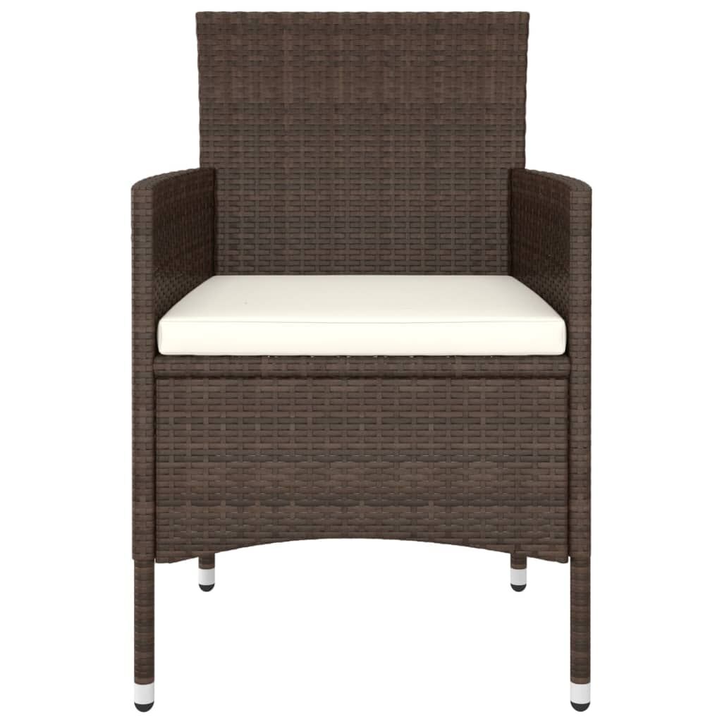 Vidaxl Juego De Muebles De Jardín De 5 Piezas Ratán Sintético Marrón_3