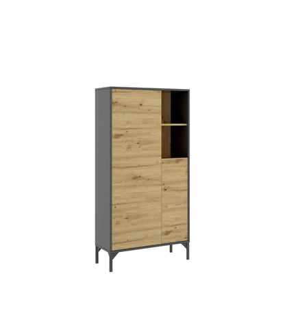 Modulo Alto Tres Puertas Para Salon O Cocina Duna En Nordic-grafito 143,6 Cm(alto)72,2 Cm(ancho)33,5 Cm(largo)_5