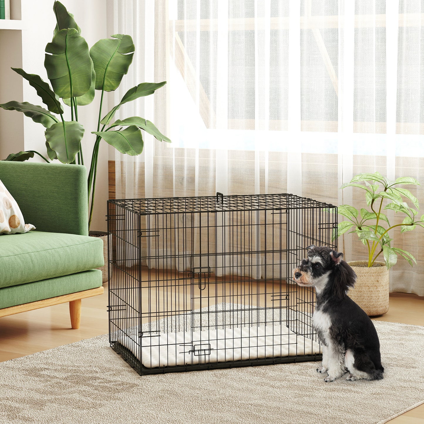 Pawhut Jaula Para Perros Plegable_1
