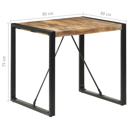 Mesa De Comedor Madera De Mango Rugosa 80x80x75 Cm_3
