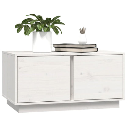 Mesa De Centro Madera Maciza De Pino Blanco 80x50x40 Cm_2