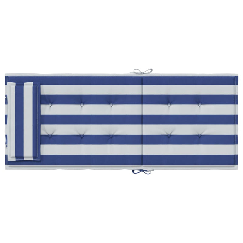 Vidaxl Cojines Silla Respaldo Alto 6 Uds Tela Oxford Rayas Azul Blanco_5