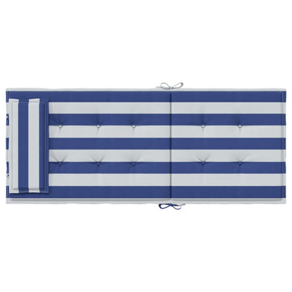 Vidaxl Cojines Silla Respaldo Alto 6 Uds Tela Oxford Rayas Azul Blanco_5