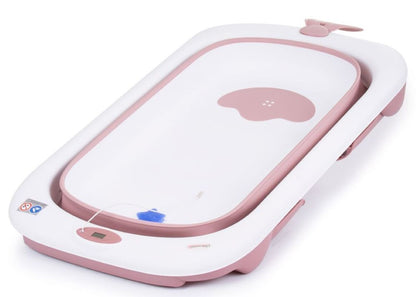 Bañera Plegable Coral Con Termómetro Pink_1