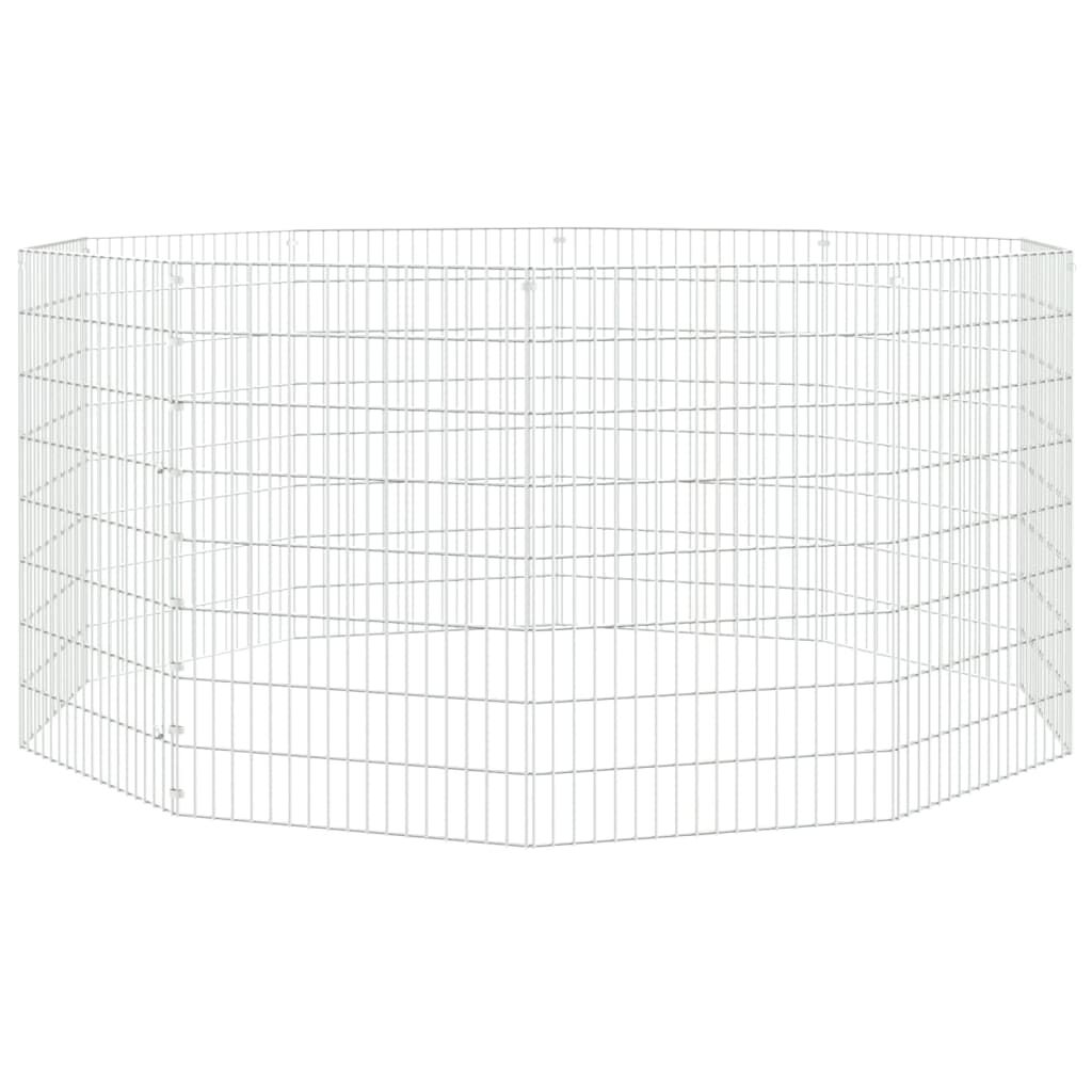 Vidaxl Recinto Animales Corral 10 Paneles Hierro Galvanizado 54x80 Cm_0