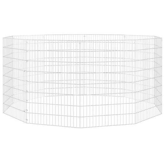 Vidaxl Recinto Animales Corral 10 Paneles Hierro Galvanizado 54x80 Cm_0