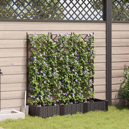 Macetero De Jardín 3 Uds. Marrón 120 X 40 X 125,5 Cm Pp_1
