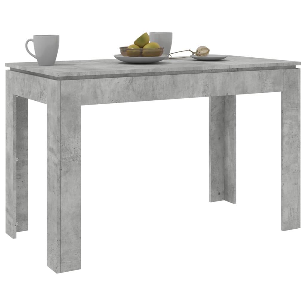 Mesa De Comedor Madera De Ingeniería Gris Hormigón 120x60x76 Cm_1