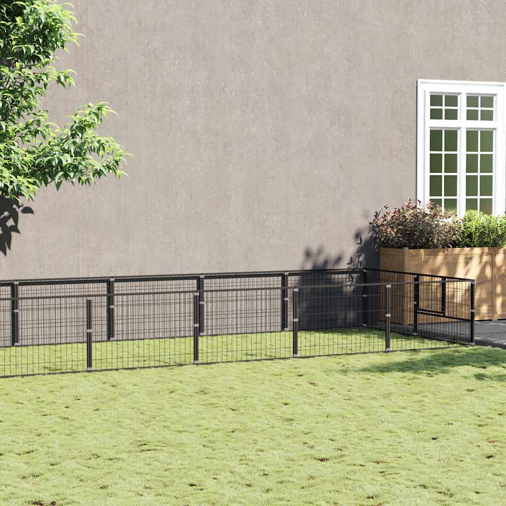 Perrera Acero 16 M² Negra_1