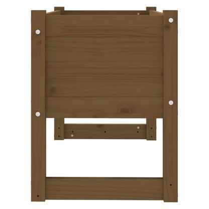 Jardinera Madera Maciza De Pino Marrón Miel 78x40x52 Cm_4
