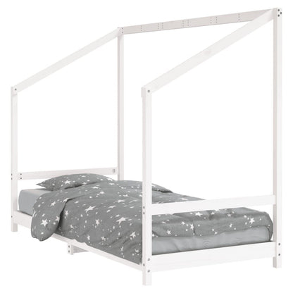 Vidaxl Estructura De Cama Para Niños Madera De Pino Blanco 90x200 Cm_0