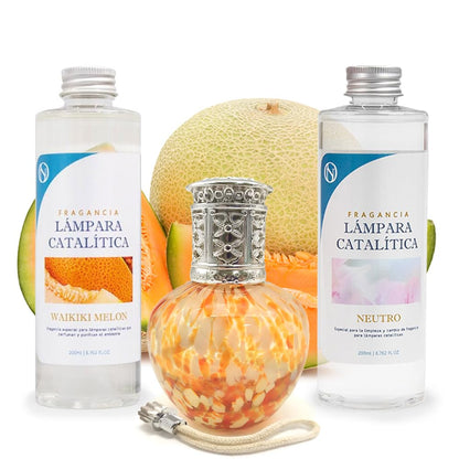 Pack Ahorro Lámpara Catalítica Drops Orange + Fragancia Waikiki Melon 500ml + Limpiador Neutro 200ml + Mecha Repuesto_0