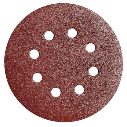 Lija Recambio Velcro Disco Ø 125 Mm. Con Agujeros Grano 180 (10 Piezas)