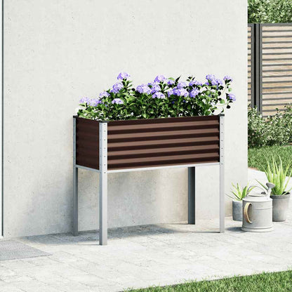 Jardinera De Acero Marrón 100x45x90 Cm_2