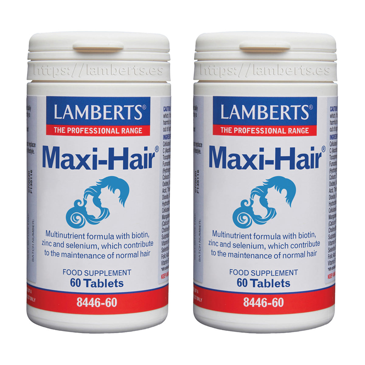 Pack 2x  Maxi-Hair Lamberts  60 tabletas