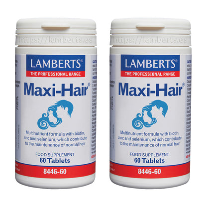 Pack 2x  Maxi-Hair Lamberts  60 tabletas