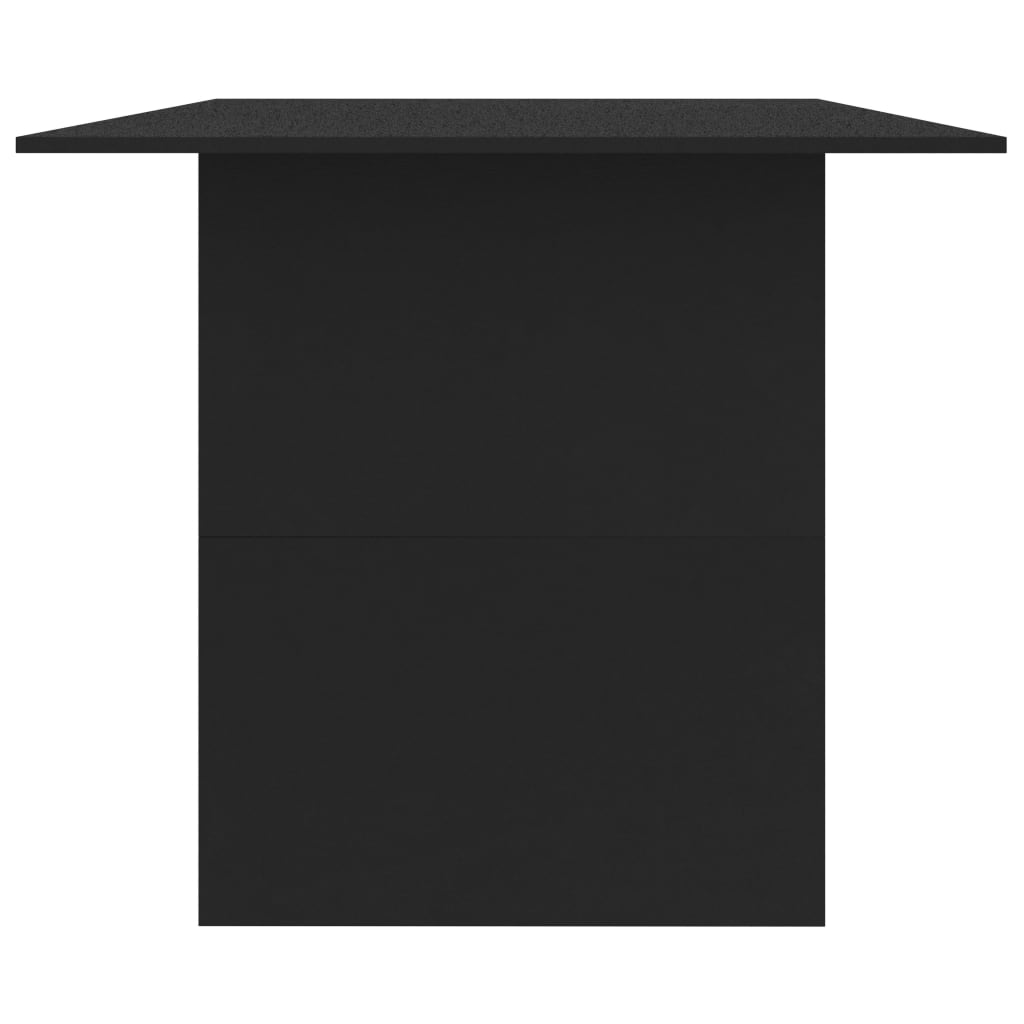 Mesa De Comedor De Madera De Ingeniería Negro 180x90x76 Cm_3