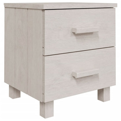 Mesita De Noche Hamar Madera Pino Maciza Blanco 40x35x44,5 Cm_0