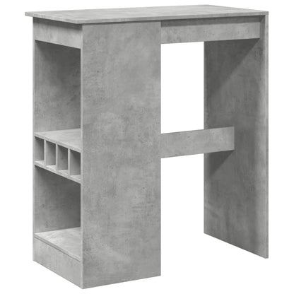 Mesa Alta Con Estantes Madera Gris Hormigón 90x47,5x103,5 Cm_0