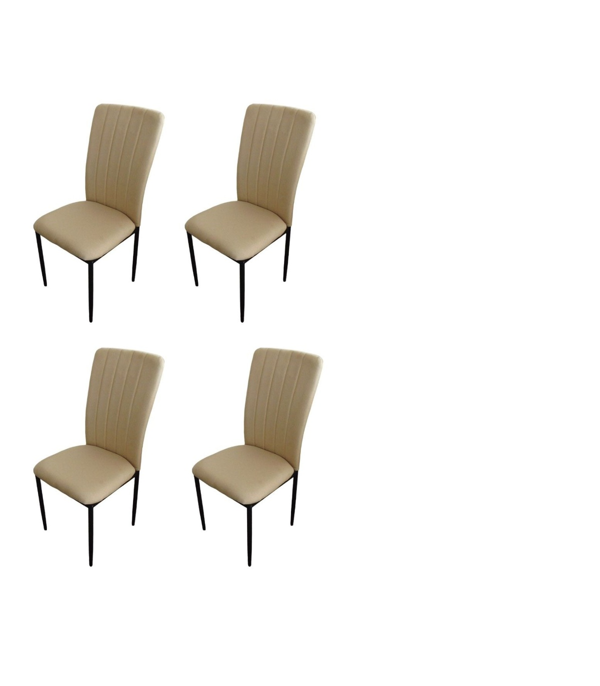 Pack De 4 Sillas Md-trenton Tapizadas En Tejido Beige Arena, 100cm(alto) 36cm(ancho) 55cm(_3