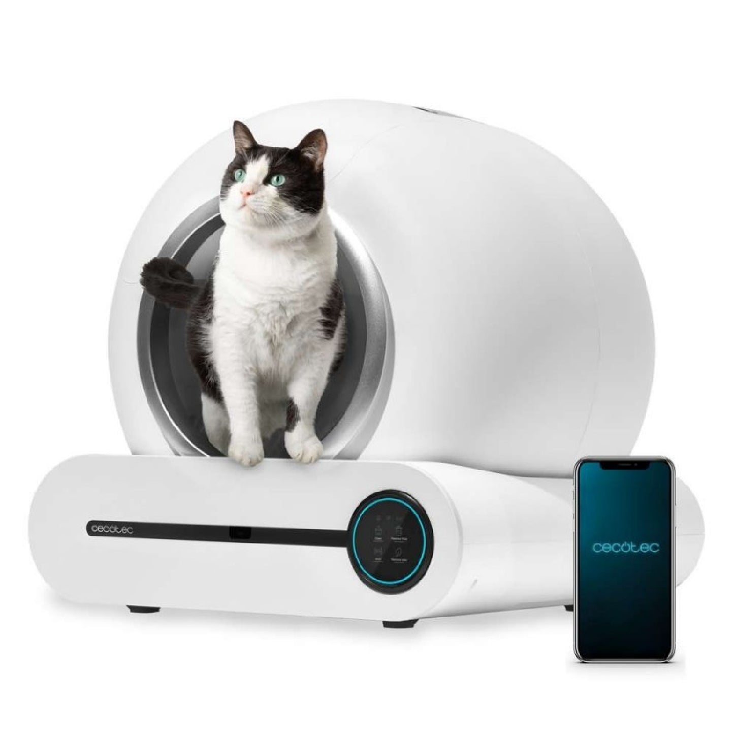 Arenero Gatos Autolimpiable Pumba 8500 Cleankitty Smart Control Por Wifi Y Pantalla Seguro Con Sensor De Infrarrojos 65l_0