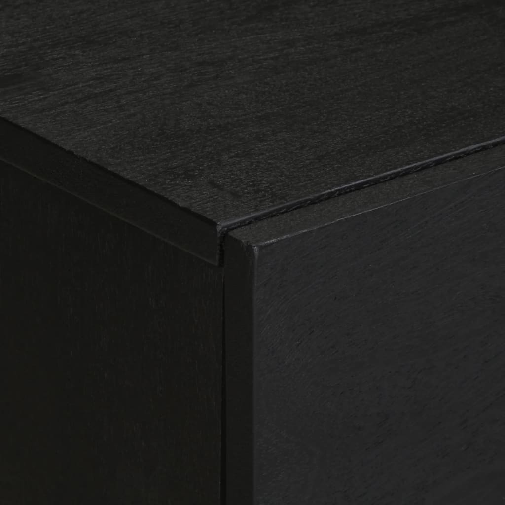 Mesita De Noche Madera De Ingeniería Negra 50x33x60 Cm_4