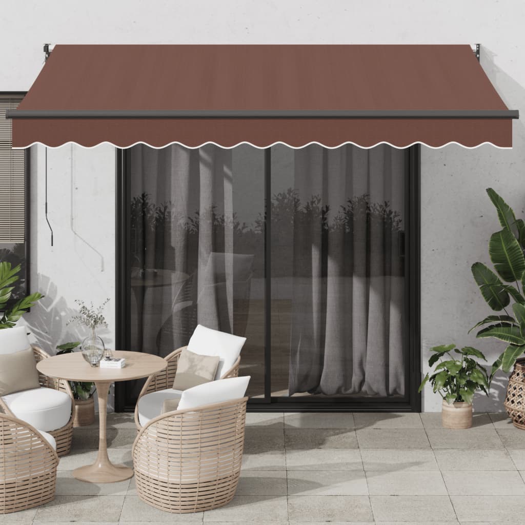 Toldo Retráctil Manual Marrón 350x250 Cm_1