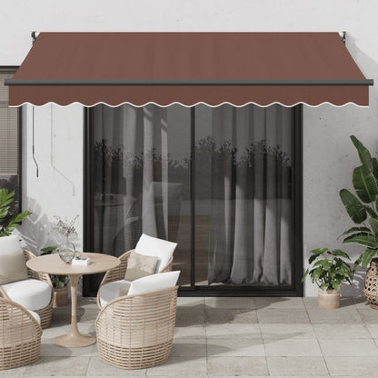 Toldo Retráctil Manual Marrón 350x250 Cm_1