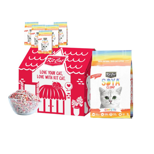 Pack 6 Kit Cat Arena Eco SoyaClump - Confetti 7 L Arena para gatos