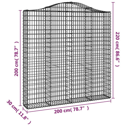 Cestas De Gaviones 4 Uds Forma De Arco Hierro 200x30x200/220 Cm_5