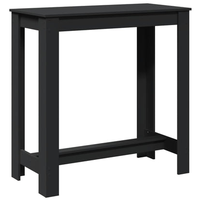 Mesa Alta De Bar Madera Ingeniería Negra 102x50x103,5 Cm_0