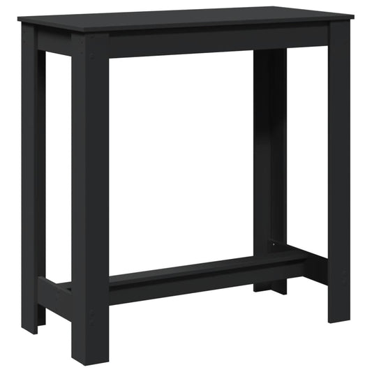 Mesa Alta De Bar Madera Ingeniería Negra 102x50x103,5 Cm_0
