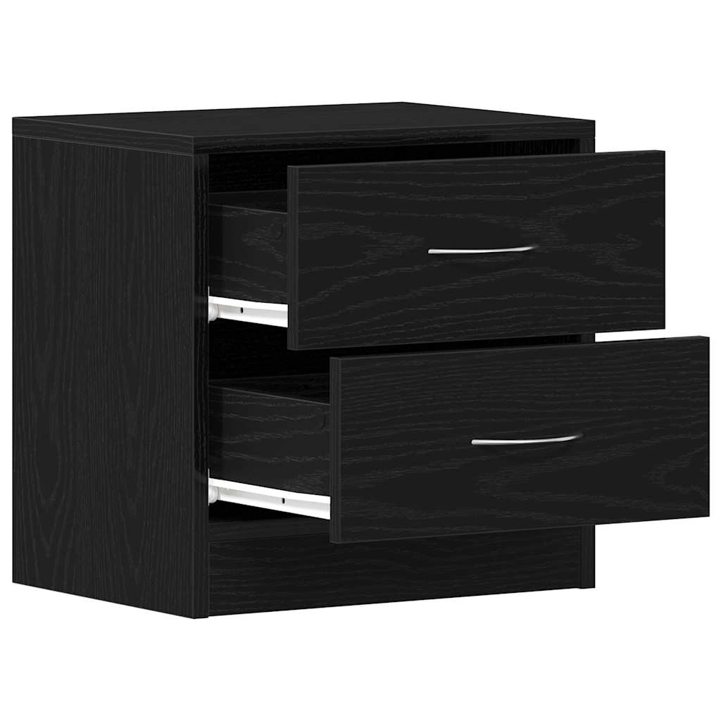 Mesilla De Noche Roble Negro 40x30x40 Cm Madera De Ingeniería_3