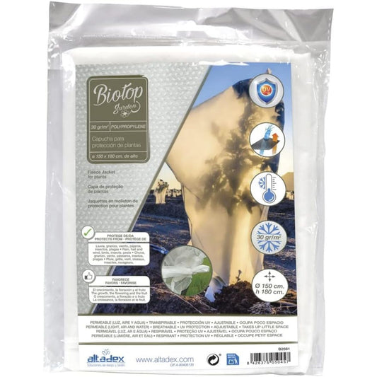 Capucha protectora antiheladas con cordón 30 g/m2 Biotop