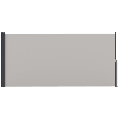 Outsunny Toldo Lateral Retráctil Pantalla Enrollable 300x140 Cm Gris Claro_0