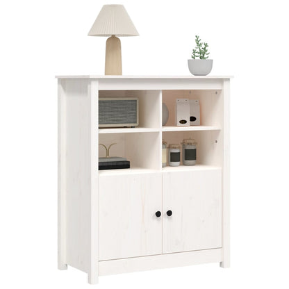 Aparador De Madera Maciza De Pino Blanco 83x41,5x100 Cm_3