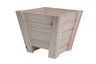 Macetero Abril Cuadrado De Madera Natural De 60 X 60 X 52 Cm 10° 90l, Para Interior, Incluye Bolsa Geotextil..