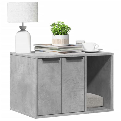 Vidaxl Mueble Arenero Para Gatos Madera Gris Hormigón 60x40x40 Cm_1