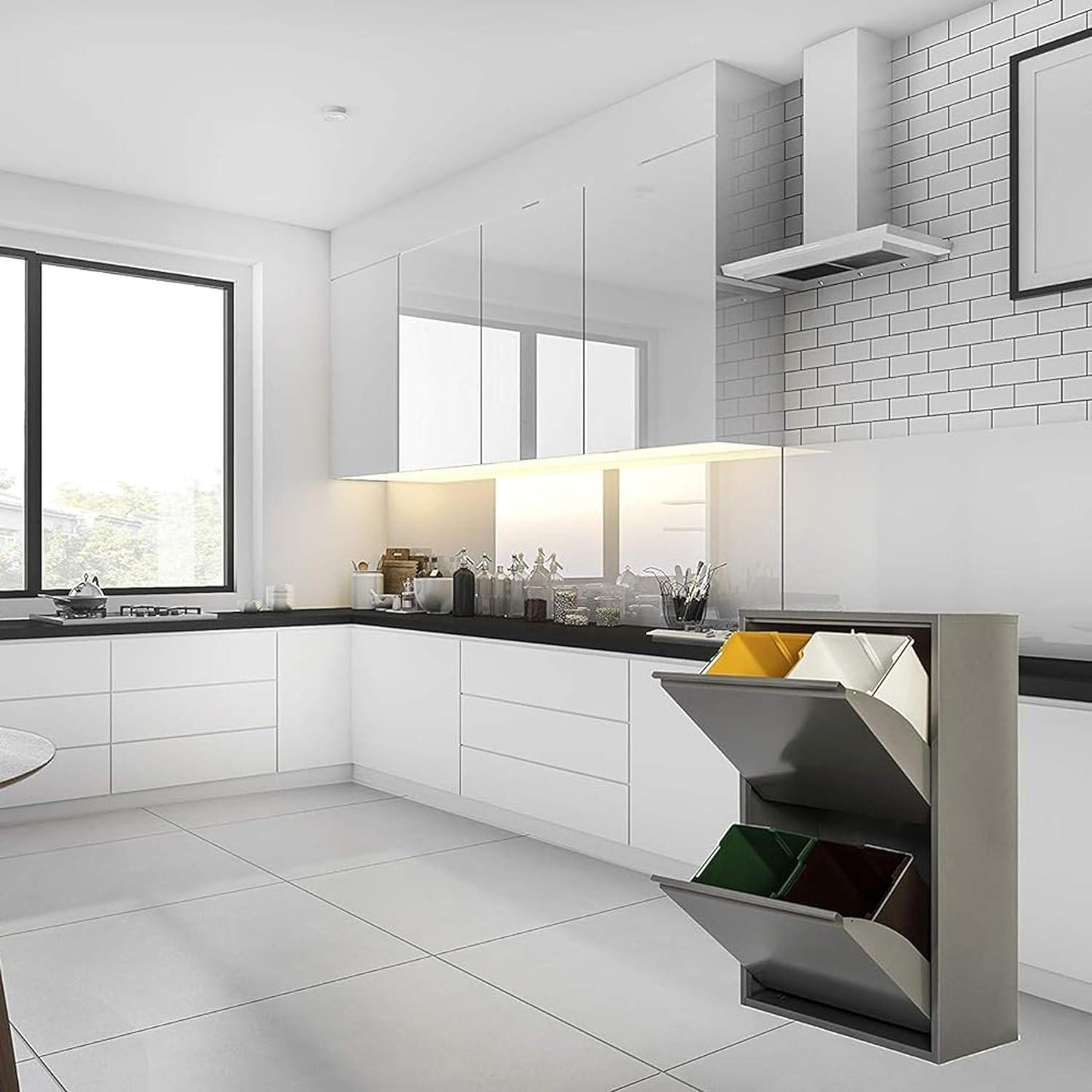 Armario para reciclaje metálico PAT 4 Gris