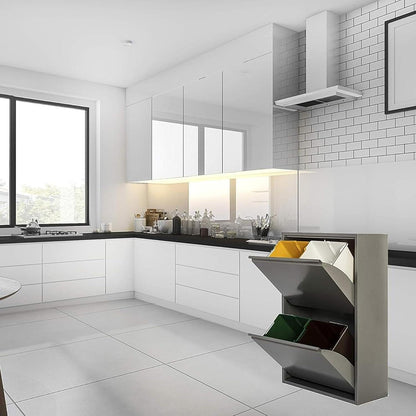 Armario para reciclaje metálico PAT 4 Gris