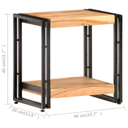 Mesa Auxiliar De Madera Maciza De Acacia 40x30x40 Cm_3