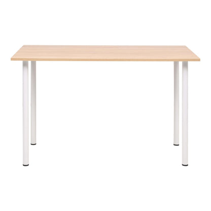 Mesa De Comedor 120x60x73 Cm Color Roble Y Blanco_0