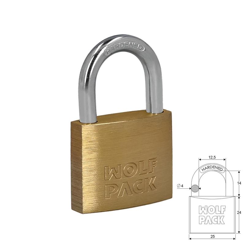 Candado Laton Arco Normal  25 Mm.