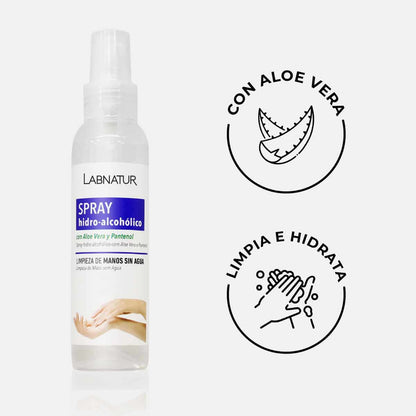 Spray Hidroalcohólico con Aloe Vera Labnatur 125 ml | Limpieza de Manos sin Agua | Hidrata y Suaviza | Vegano_1