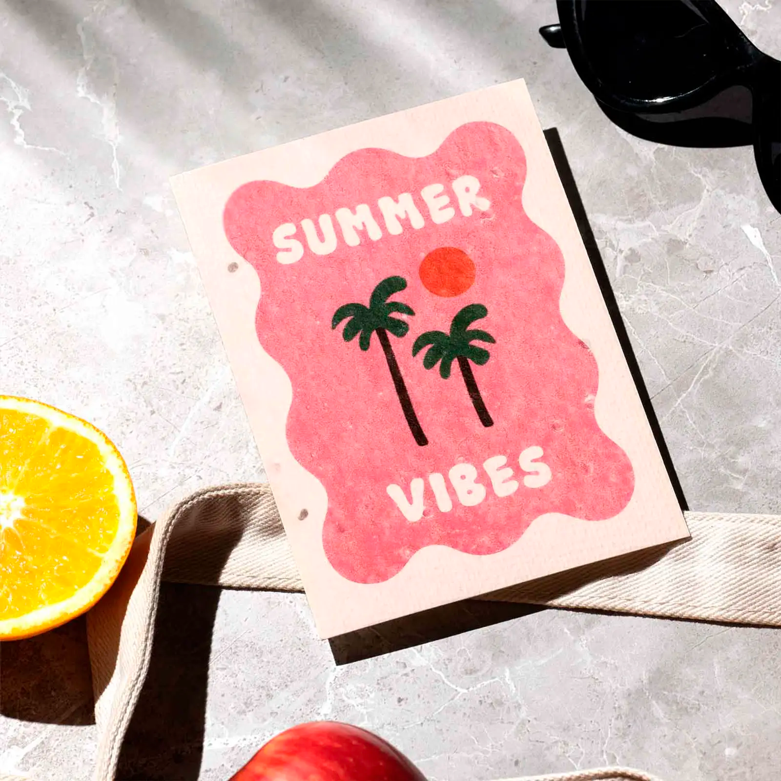 Postal Plantable Summer Vibes Semillas de Tomate | Papel de Algodón Reciclado | Regalo Original - Resetea_4