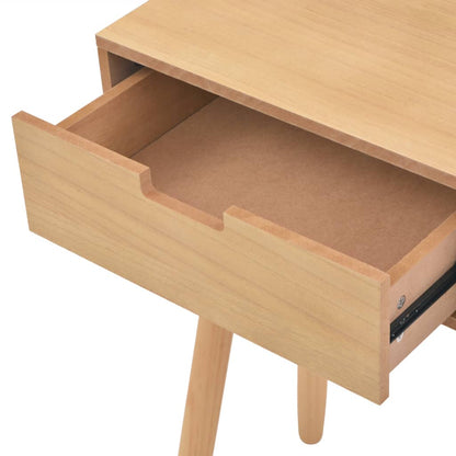 Mesa Consola De Madera Maciza De Pino 80x30x72 Cm Marrón_3