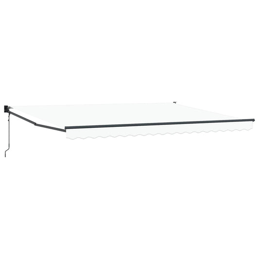 Toldo Retráctil Blanco 450 X 300 X 165 Cm Poliéster Y Metal_0