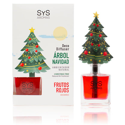 Ambientador Difusor Árbol de Navidad Frutos Rojos Deco Diffuser SYS Aromas 90 ml | Afrutado y Dulce_0