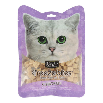Kit Cat FreezeBites - Pollo 15 g Snack liofilizado natural para gatos